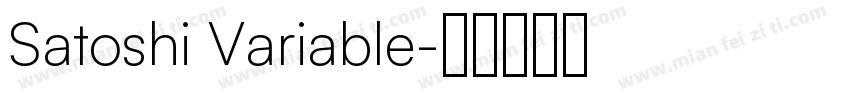 Satoshi Variable字体转换